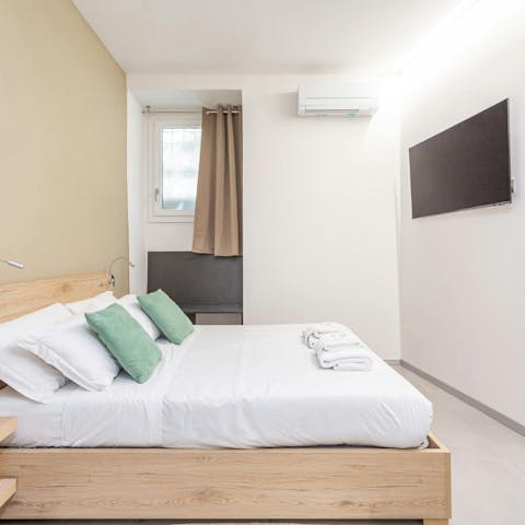 Enjoy a lazy TV morning in bed