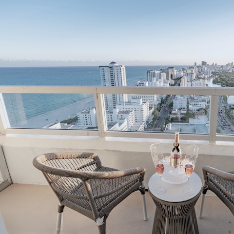 Enjoy a glass of wine complete with a spectacular view