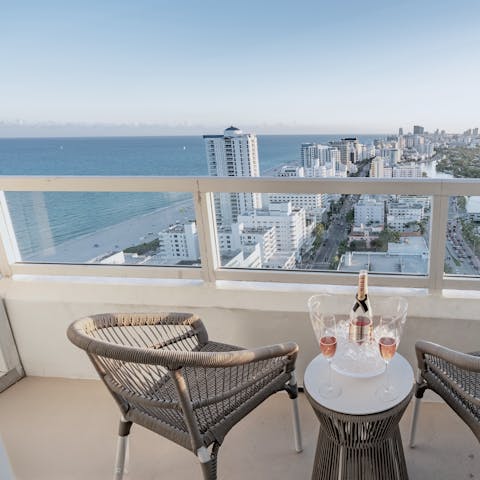 Enjoy a glass of wine complete with a spectacular view