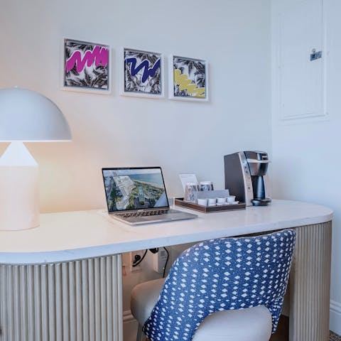 Get some work done at the dedicated desk