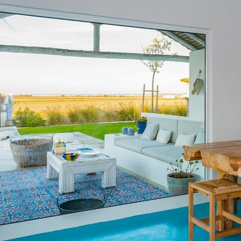 Enjoy expansive views across Comporta's idyllic countryside