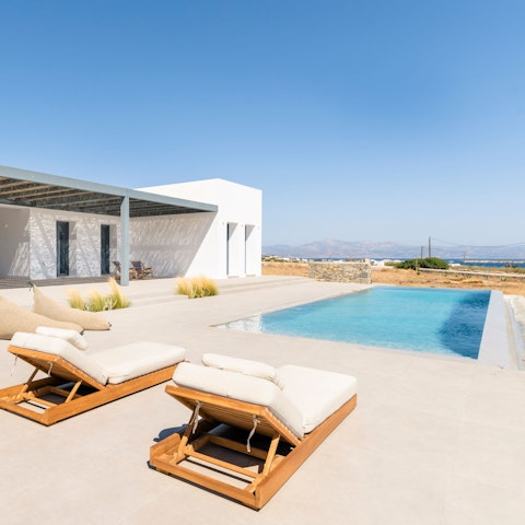 Spend the day by the pool or take the short drive to the beach