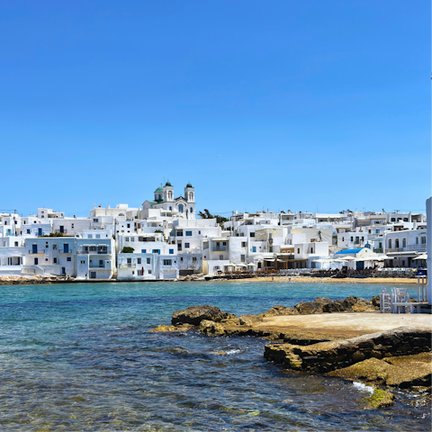 Explore the pretty village of Naoussa – a short drive away