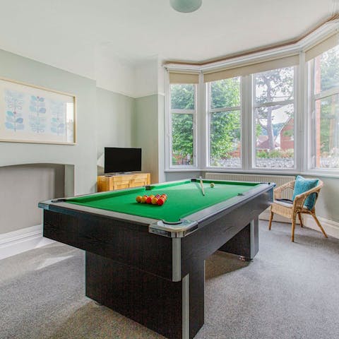 Challenge your friends and family to a pool tournament