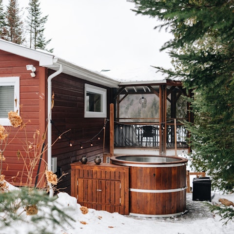 Unwind with a dip in the hot tub