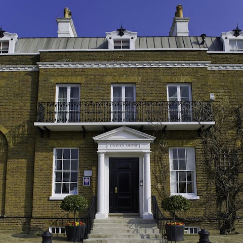 Stay on the ground floor of a well-preserved Georgian house with many of its period features intact