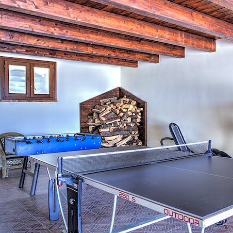 Get a competition going in the games room