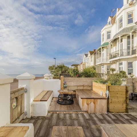 Gaze at stunning sea views from the sun terrace
