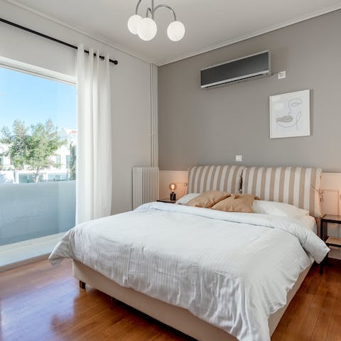 Get a good night's rest in the comfy bedrooms