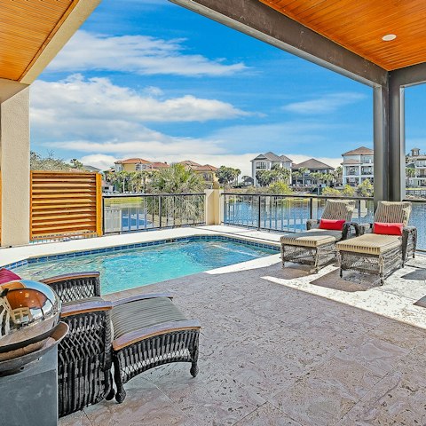 Relax and stay cool with a swim in the private pool