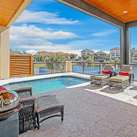 Relax and stay cool with a swim in the private pool