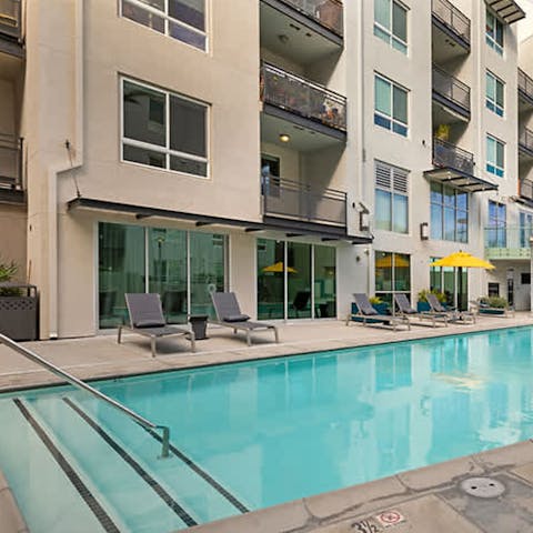 Beat the LA heat in the communal pool