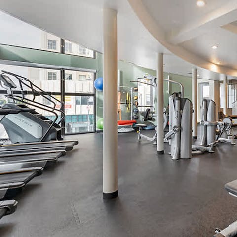Bank a workout in the shared gym