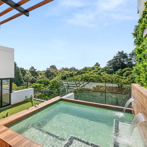 Beat the heat in the shared year-round pool