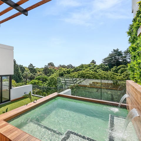 Beat the heat in the shared year-round pool