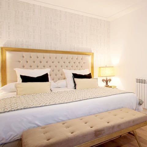 Wake up feeling well-rested in the luxurious bedroom