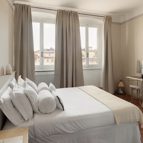 Experience a wonderful sense of serenity from the calming bedroom