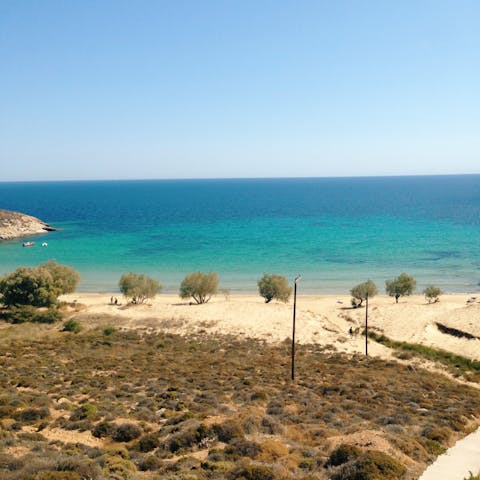 Find yourself on Afandou Beach, only a short drive away