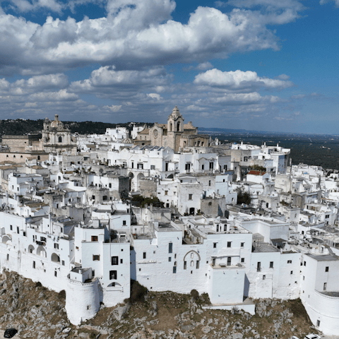 Discover the famous village of Ostuni, just fifteen minutes away