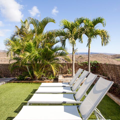Relax on a sun lounger