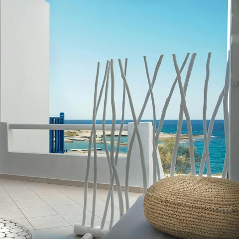 Admire sea views from the private balcony