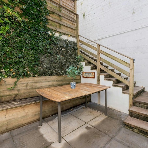 Enjoy drinks outside in the evening