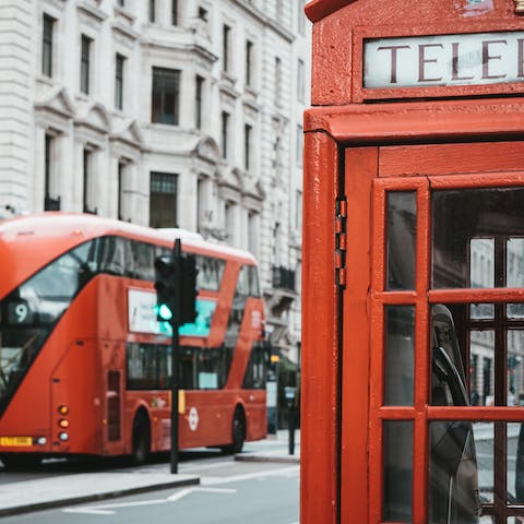 Hop on the tube and arrive in central London in just twenty minutes