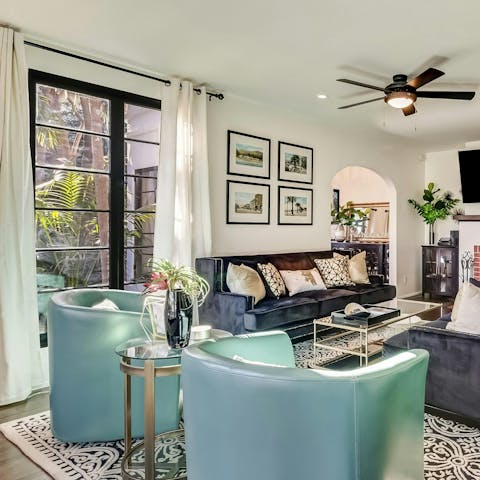 Chill out on the cosy sofas after a long day of sightseeing