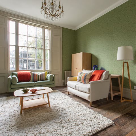 Unwind in the comfortable living space after an action-packed day out in central London