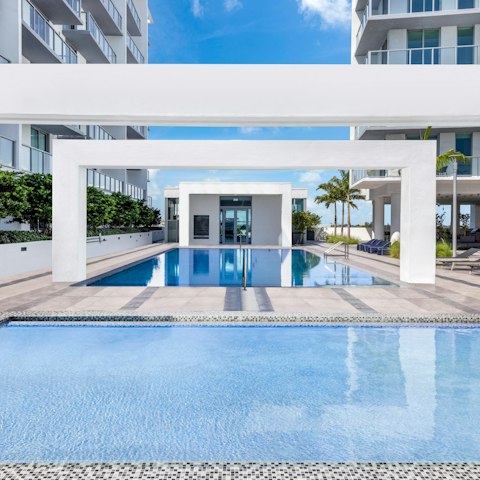 Cool off from the Florida sun in the shared swimming pool