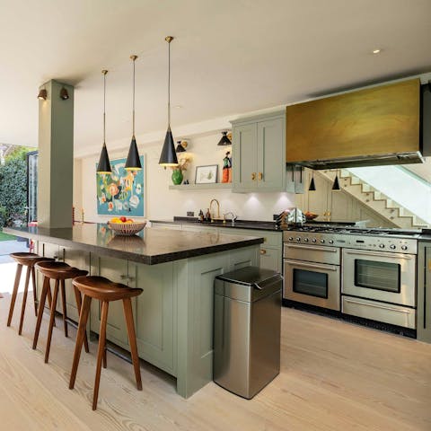 Prepare family feasts in the attractive kitchen