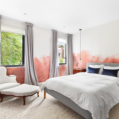 Relax in the individually decorated bedrooms, shrouded in luxury linens