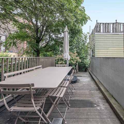 Drink, dine and discuss in the sought-after outdoor space
