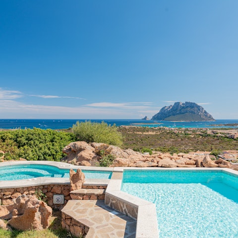 Savour spectacular scenery as you swim in the sunny pool