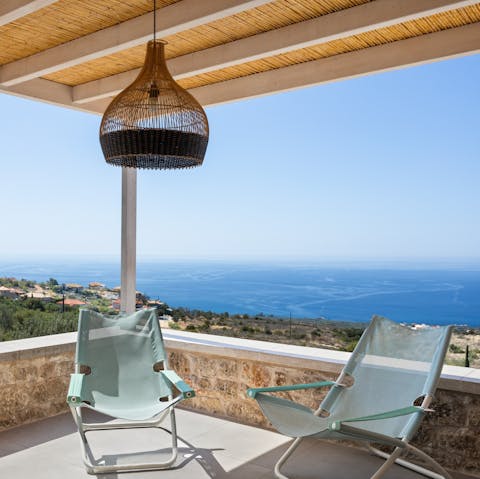 Sip your morning espresso while gazing out to sea