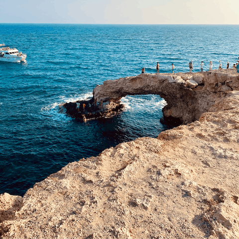 Drive just fifteen minutes to the famous Ayia Napa