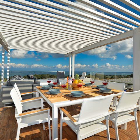 Dine out with glorious views from the open-air table