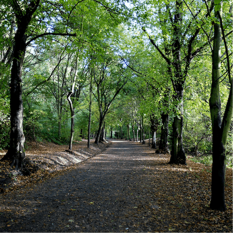 Pack a picnic and stroll over to Hampstead Heath, thirteen minutes from your doorstep