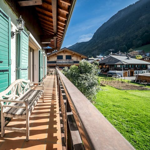 Enjoy beautiful views while relaxing on the terrace