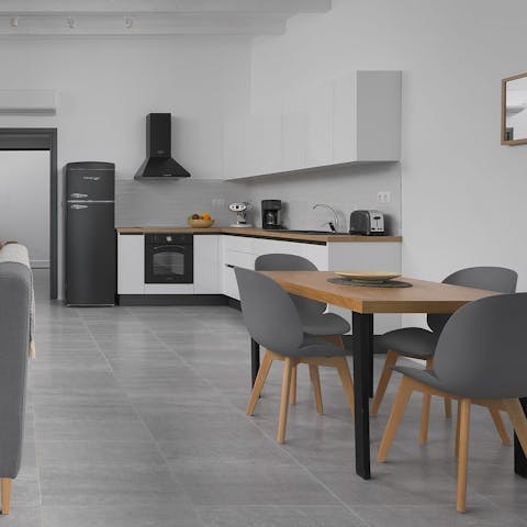 Enjoy the calming simplicity of this home with intimate dinners around the table