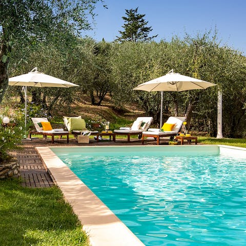 Cool off in the swimming pool