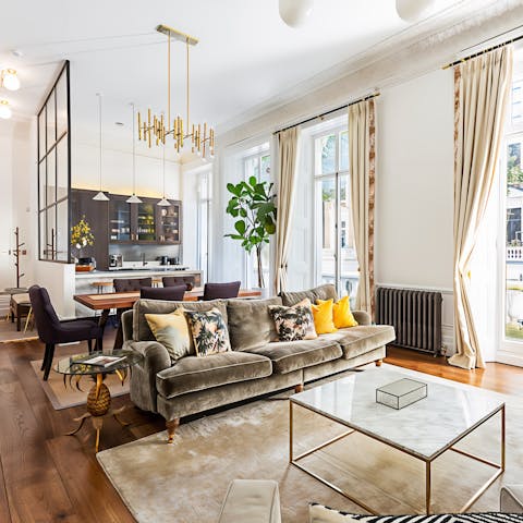 Feel at home amid the modern opulence of this elegant apartment