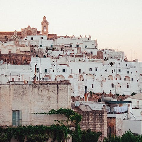 Visit the iconic 'White City' of Ostuni, 4km away