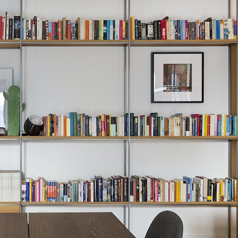 Leaf through a book from the shelves