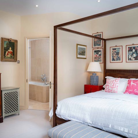 Slip into bed right after a long relaxing soak in the tub