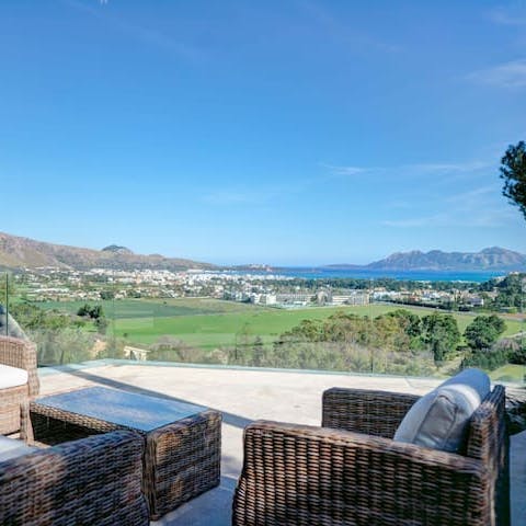 Enjoy an afternoon drink while admiring panoramic views