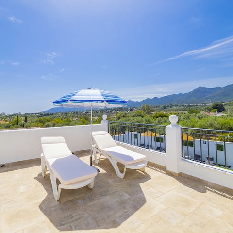 Enjoy the beautiful mountain views from the roof terrace