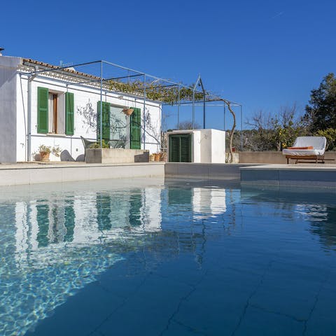 Cool of from the summer sun with a dip in the swimming pool