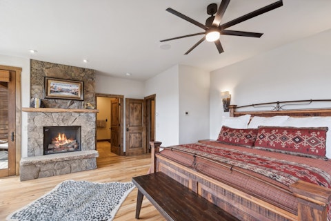 Get cosy in the comfortable bed beside a roaring fire