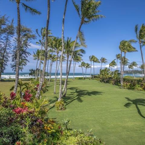 Admire ocean views from this personal paradise